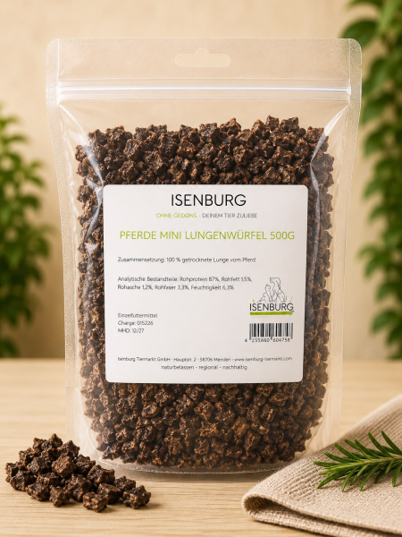 Isenburg Pferde Mini Lungenwürfel 500g